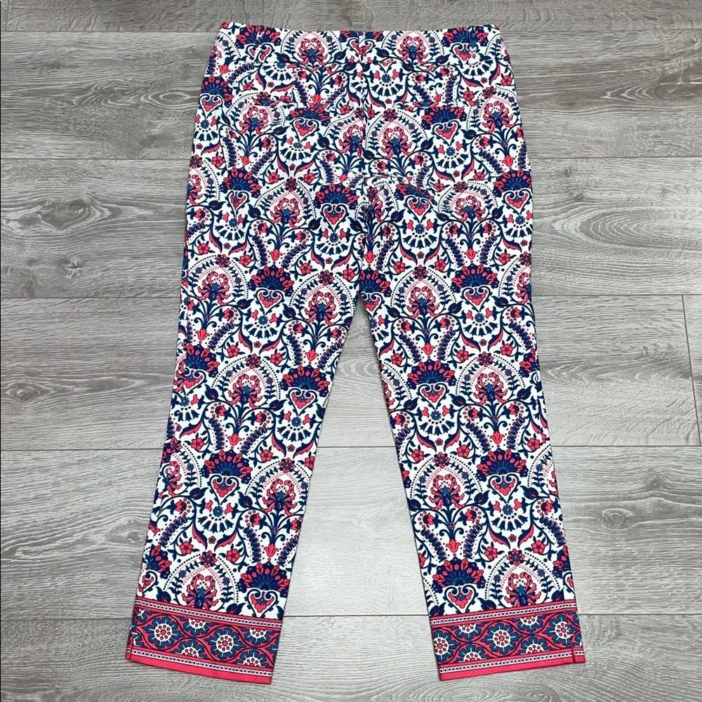 Ann Taylor Loft Marisa Fit Cropped The Riviera Pant Floral Mosaic Print 6